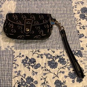 Dooney & Bourke Black and Brown Wristlet very nice